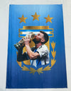 Bandera Messi Copa AFA 90x60 y 1x1.50
