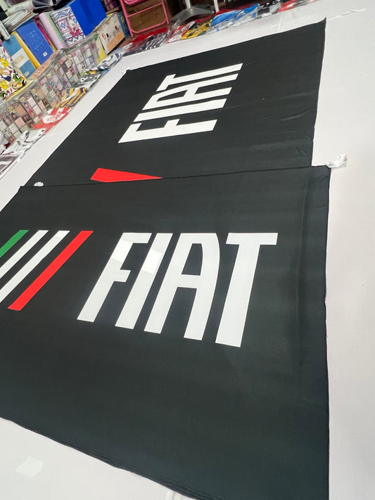 Banderas de Fiat Negra – 1,50 x 1,00 m / 2,50 x 1,50 m – Tela Resistente – Envío Gratis a Todo el País 🇦🇷