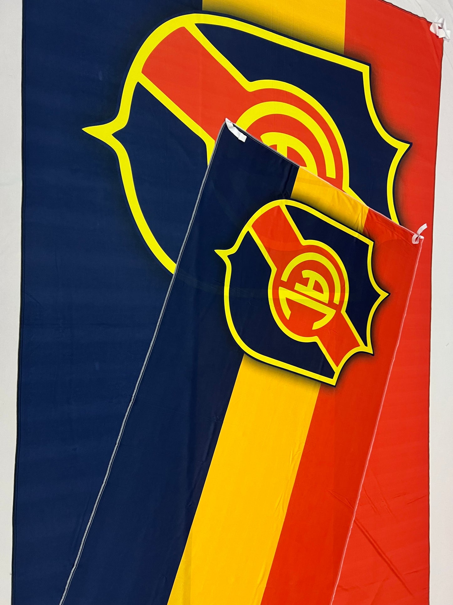 Bandera de Colegiales 🟡🔴🔵 Orgullo Tricolor – Personalizadas y Envío Gratis