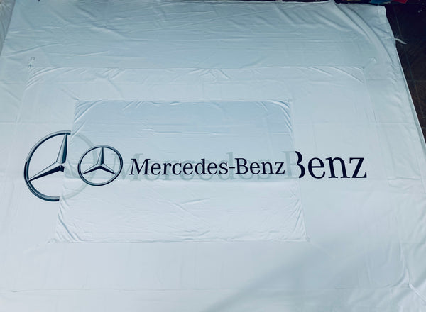 Bandera Mercedes-Benz Blanca – 1,00 x 1,50 m / 1,50 x 2,50 m – ENVÍO GRATIS