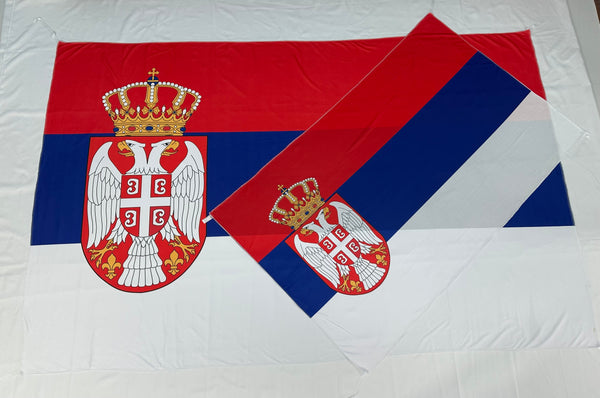 Bandera de Serbia  – 1,50 x 1,00 m / 2,50 x 1,50 m – Tela Resistente – Envío Gratis a Todo el País