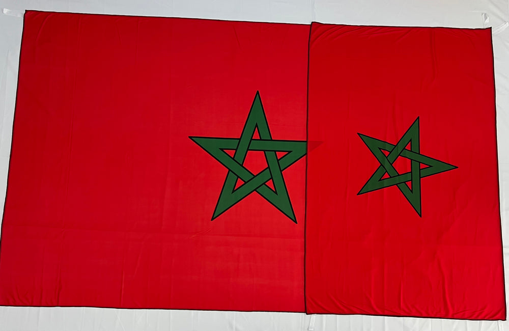 Bandera de Marruecos  – 1,50 x 1,00 m / 2,50 x 1,50 m – Tela Resistente – Envío Gratis a Todo el País
