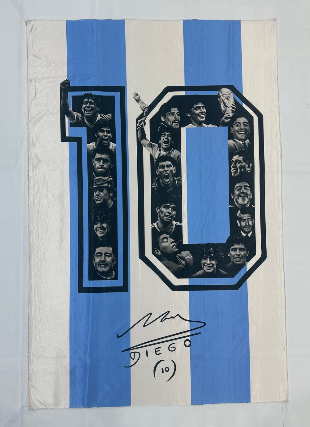 Bandera Maradona Número 10 90x60 y 1x1.50