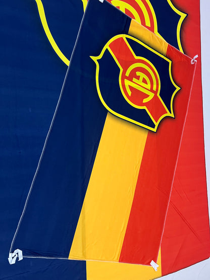 Bandera de Colegiales 🟡🔴🔵 Orgullo Tricolor – Personalizadas y Envío Gratis