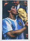 Bandera Maradona Copa Mundo 90x60 y 1x1.50