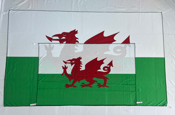 Bandera de Gales  – 1,50 x 1,00 m / 2,50 x 1,50 m – Tela Resistente – Envío Gratis a Todo el País