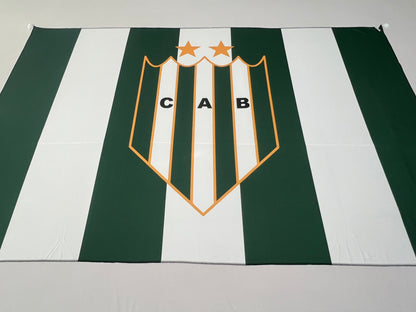 Bandera Banfield (Doble Raya) – 1,50 x 1,00 m / 2,50 x 1,50 m – Tela Resistente – Envío Gratis a Todo el País