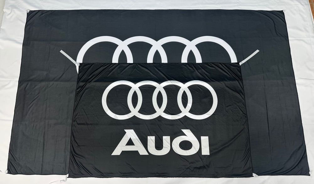 Bandera Audi Negra – 1,00 x 1,50 m / 1,50 x 2,50 m – ENVÍO GRATIS A TODO EL PAÍS