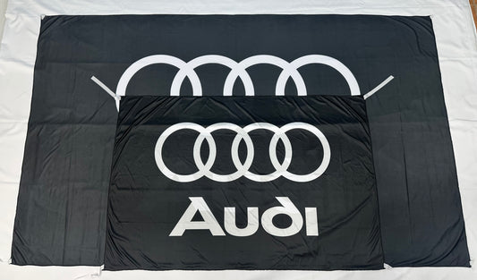 Bandera Audi Negra – 1,00 x 1,50 m / 1,50 x 2,50 m – ENVÍO GRATIS A TODO EL PAÍS