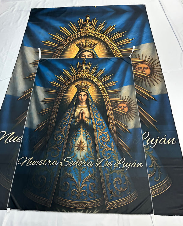 Bandera Virgen de Luján – 1,00 x 1,50 m / 1,50 x 2,50 m – ENVÍO GRATIS A TODO EL PAÍS