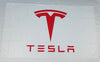 Bandera Tesla Blanca Letras Rojas – 1,00 x 1,50 m / 1,50 x 2,50 m – ENVÍO GRATIS A TODO EL PAÍS