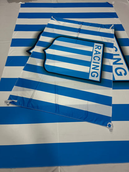 Bandera de Racing Club 🔵⚪ La Racineta a Todo Color – Envío Gratis