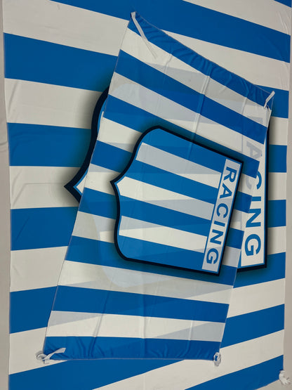 Bandera de Racing Club 🔵⚪ La Racineta a Todo Color – Envío Gratis
