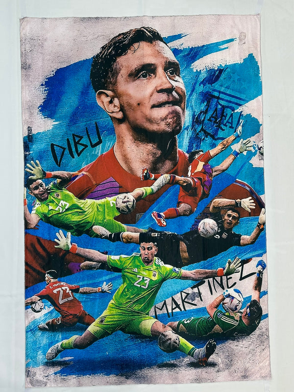 Bandera Dibu Martínez Argentina 90x60 y 1x1.50