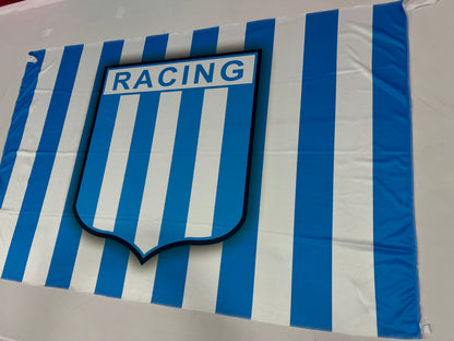 Banderas de Racing Club – 1,50 x 1,00 m / 2,50 x 1,50 m – Tela Resistente – Envío Gratis a Todo el País 🇦🇷