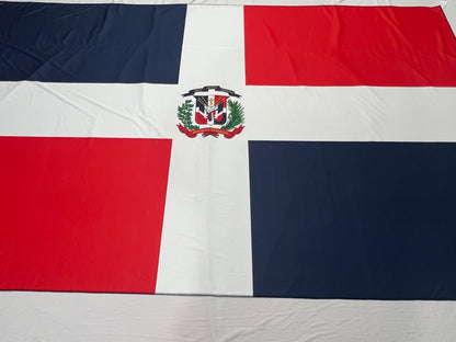 Bandera de República Dominica – 1,50 x 1,00 m / 2,50 x 1,50 m – Tela Resistente – Envío Gratis a Todo el País