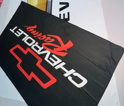 Banderas de Chevrolet Negra – 1,50 x 1,00 m / 2,50 x 1,50 m – Tela Resistente – Envío Gratis a Todo el País 🇦🇷