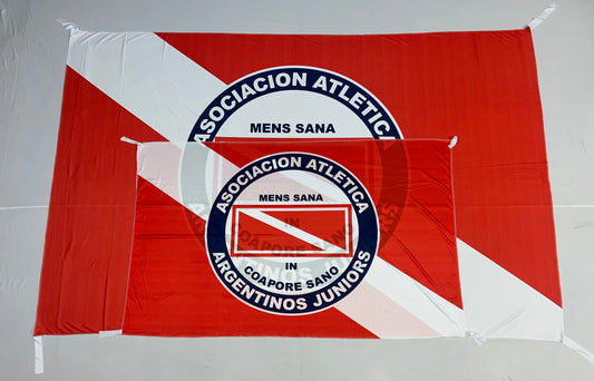 Bandera Argentinos Juniors – 1,50 x 1,00 m / 2,50 x 1,50 m – Tela Resistente – Envío Gratis a Todo el País