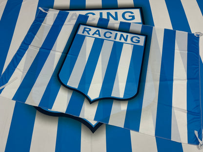 Banderas de Racing Club – 1,50 x 1,00 m / 2,50 x 1,50 m – Tela Resistente – Envío Gratis a Todo el País 🇦🇷