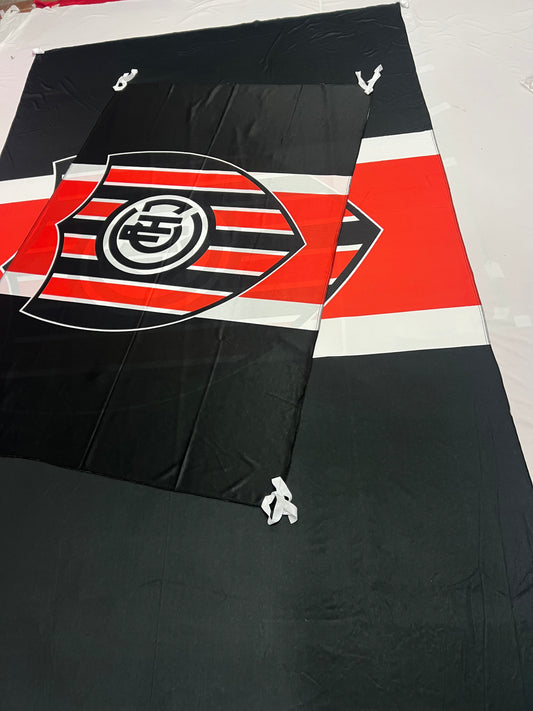 Bandera de Chacarita 🟥⬛⬜Pasión Funebrera – Envío Gratis