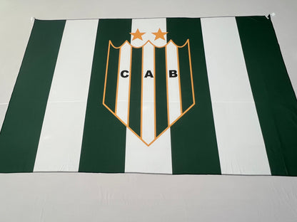 Bandera Banfield (Doble Raya) – 1,50 x 1,00 m / 2,50 x 1,50 m – Tela Resistente – Envío Gratis a Todo el País