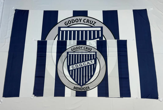 Bandera Godoy Cruz – 1,50 x 1,00 m / 2,50 x 1,50 m – Tela Resistente – Envío Gratis a Todo el País