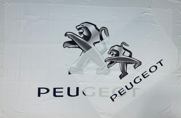 Bandera Peugeot Blanca – 1,00 x 1,50 m / 1,50 x 2,50 m – ENVÍO GRATIS A TODO EL PAÍS
