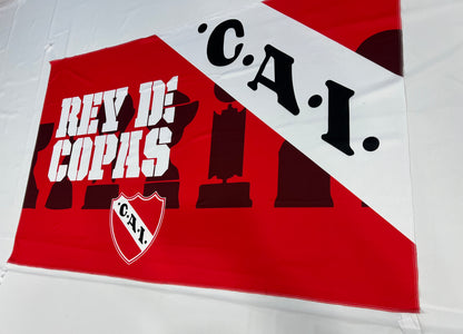 Banderas de independiente Rey de Copas – 1,50 x 1,00 m / 2,50 x 1,50 m – Tela Resistente – Envío Gratis a Todo el País 🇦🇷