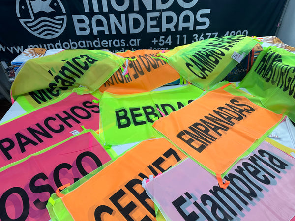 Banderas Flúor Para Emprendimientos | 90x60 y 30x45