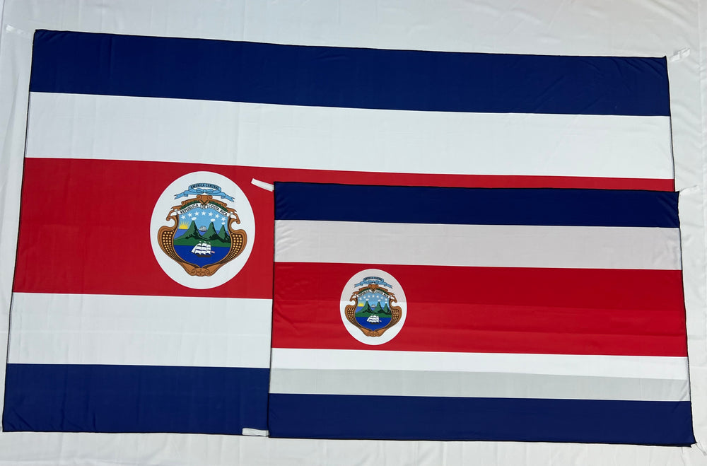 Bandera de Costa Rica  – 1,50 x 1,00 m / 2,50 x 1,50 m – Tela Resistente – Envío Gratis a Todo el País