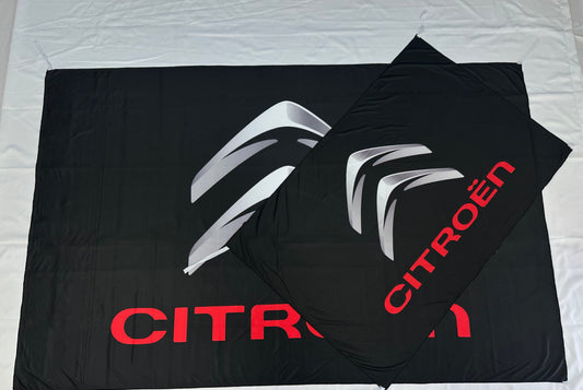 Bandera Citroën Negra – 1,00 x 1,50 m / 1,50 x 2,50 m – ENVÍO GRATIS