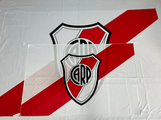 Bandera River Blanca – 1,50 x 1,00 m / 2,50 x 1,50 m – Tela Resistente – Envío Gratis a Todo el País