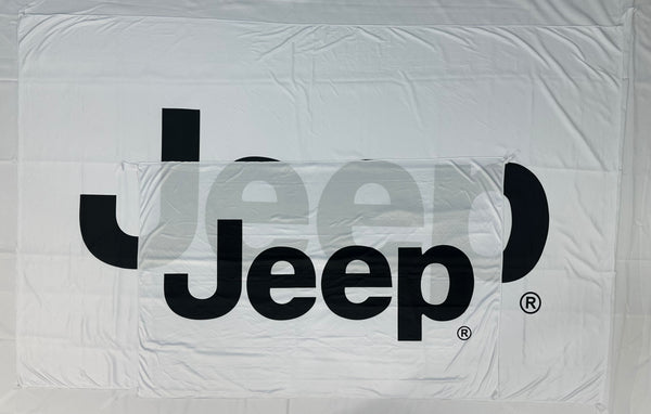 Bandera Jeep Blanca – 1,00 x 1,50 m / 1,50 x 2,50 m – ENVÍO GRATIS A TODO EL PAÍS
