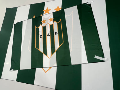 Bandera Banfield (Doble Raya) – 1,50 x 1,00 m / 2,50 x 1,50 m – Tela Resistente – Envío Gratis a Todo el País
