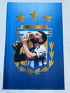 Bandera Messi Copa AFA 90x60 y 1x1.50