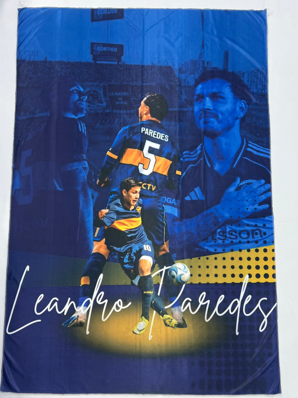 Bandera Leandro Paredes Boca 90x60 y 1x1.50