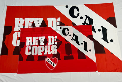 Banderas de independiente Rey de Copas – 1,50 x 1,00 m / 2,50 x 1,50 m – Tela Resistente – Envío Gratis a Todo el País 🇦🇷