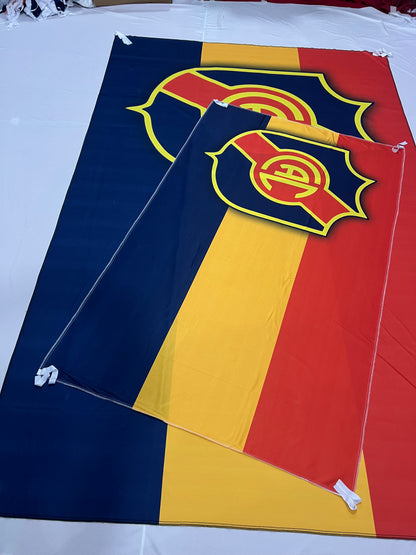 Bandera de Colegiales 🟡🔴🔵 Orgullo Tricolor – Personalizadas y Envío Gratis