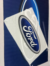 Banderas de Ford (Blanca)– 1,50 x 1,00 m / 2,50 x 1,50 m – Tela Resistente – Envío Gratis a Todo el País 🇦🇷