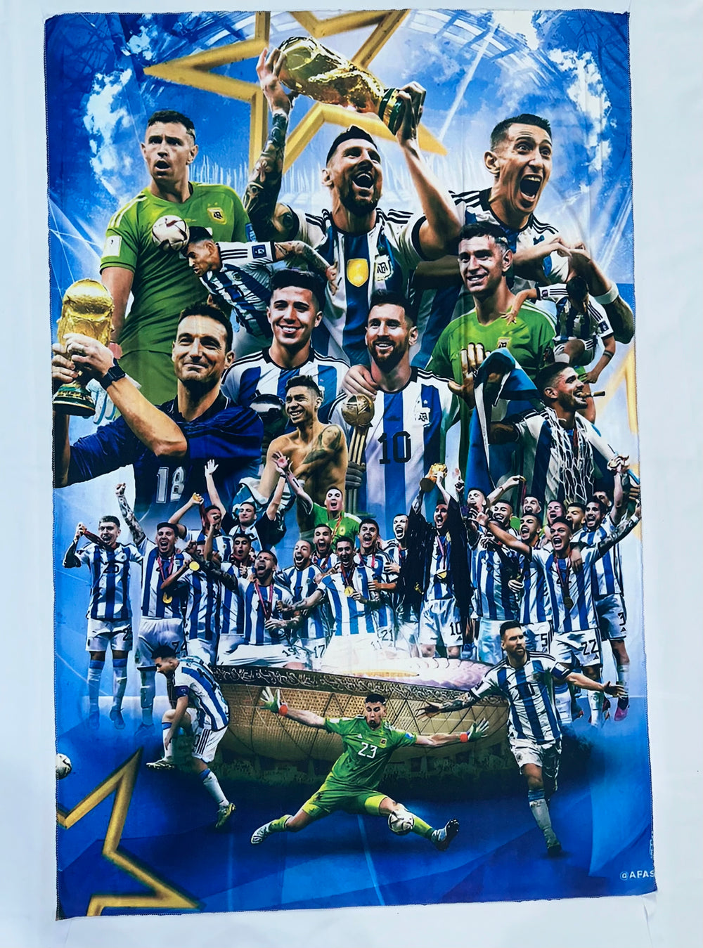 Bandera Selección Argentina Copa 90x60 y 1x1.50