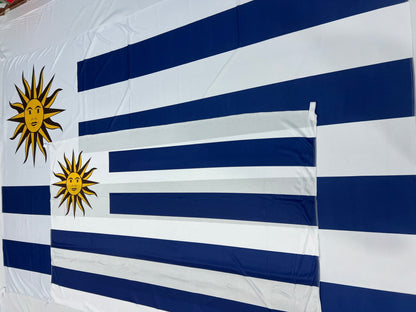 Banderas de Uruguay – 1,50 x 1,00 m / 2,50 x 1,50 m – Tela Resistente – Envío Gratis a Todo el País 🇺🇾