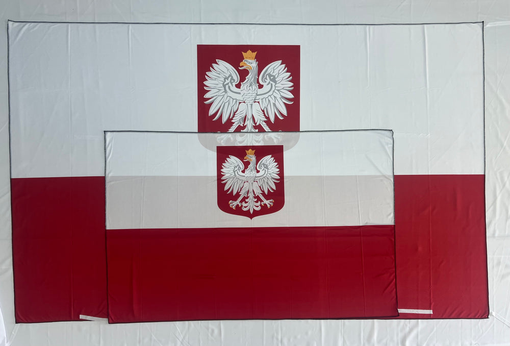 Bandera de Polonia  – 1,50 x 1,00 m / 2,50 x 1,50 m – Tela Resistente – Envío Gratis a Todo el País