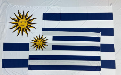 Banderas de Uruguay – 1,50 x 1,00 m / 2,50 x 1,50 m – Tela Resistente – Envío Gratis a Todo el País 🇺🇾